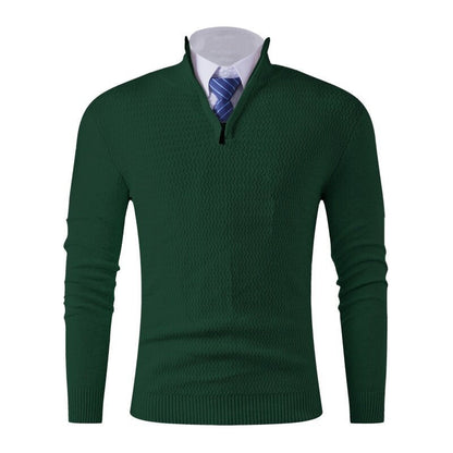Herren Pullover Strick Modern Stehkragen