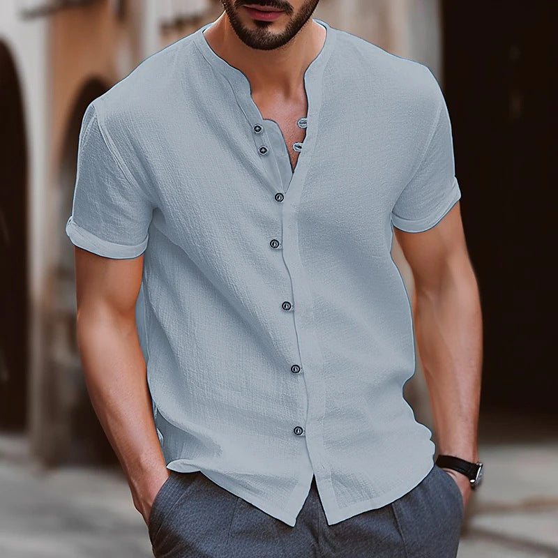 Herren Kurzarm Hemd Knöpfe Modern Berlin Style