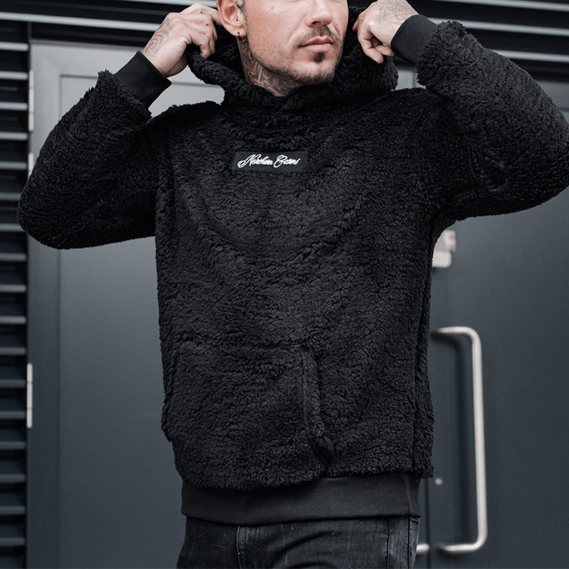 Herren Fleece Hoodie Kuschelig Warm Mit Kängurutasche