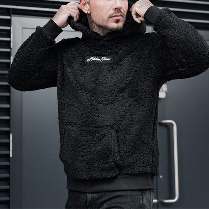 Herren Fleece Hoodie Kuschelig Warm Mit Kängurutasche