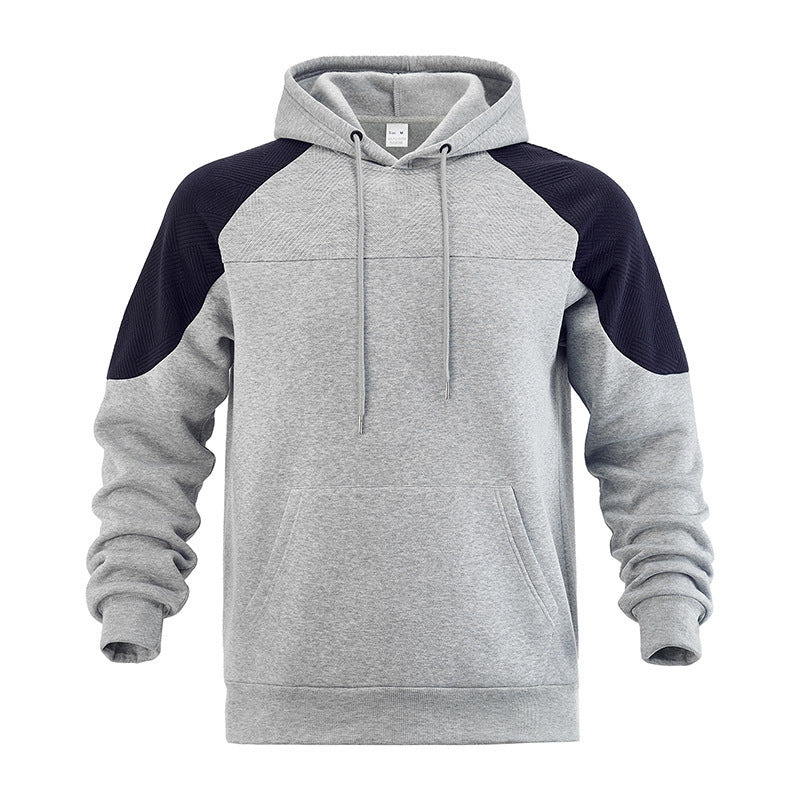 Herren Kapuzenpullover Sportlich Strukturiert Grau