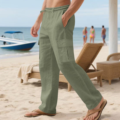 Herren Strandhose Bequem Mit Taschen Elastisch