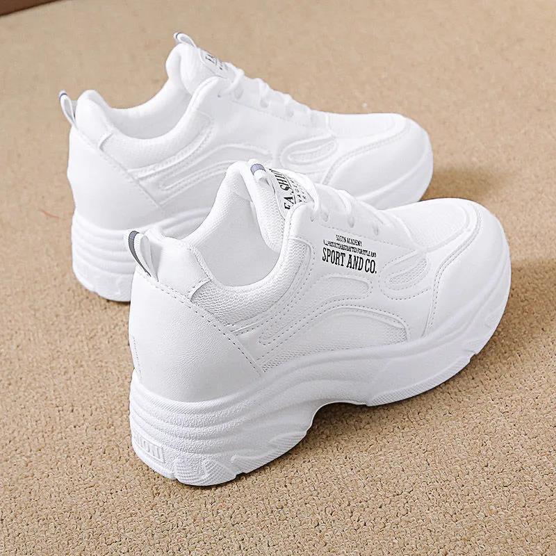 Damen Plateau Sneaker Sportlich Komfort Sohle