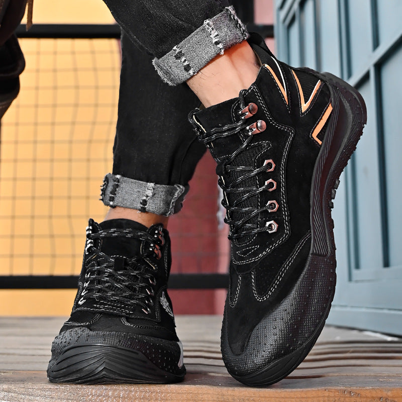 Damen Stiefel Sportlich Atmungsaktiv Schnürbar