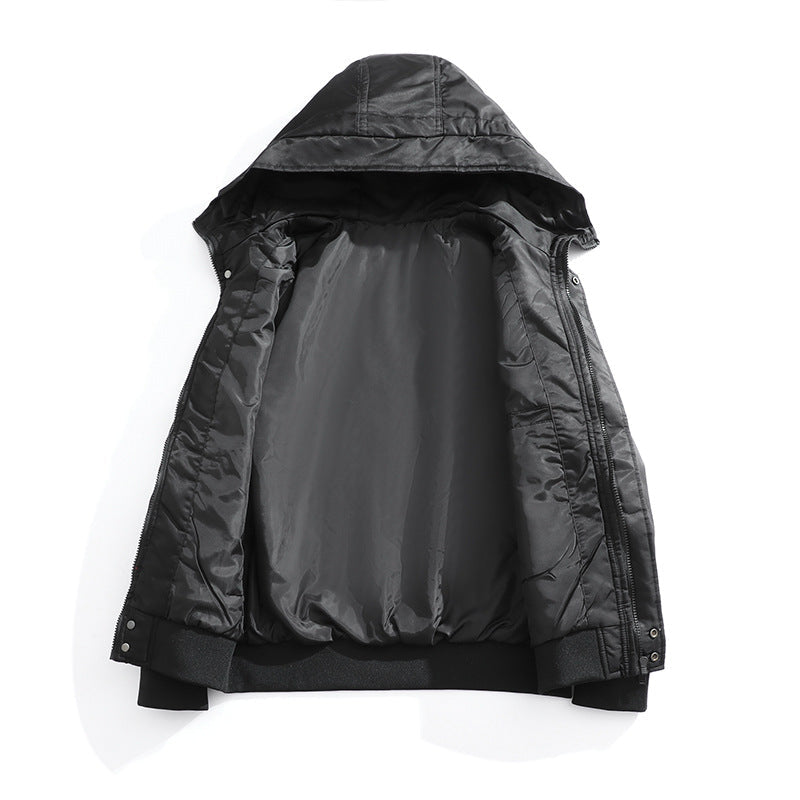 Herren Sportjacke Übergangsjacke Kapuze Fleece Verstellbar