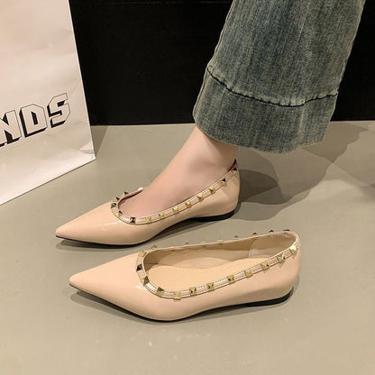 Elegante Damenballettschuhe mit Zierverzierung und schmaler Form