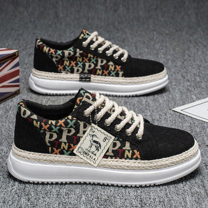 Damen Sneaker Modisch Geflochtene Sohle Bequem Canvas - BerlinGlamour