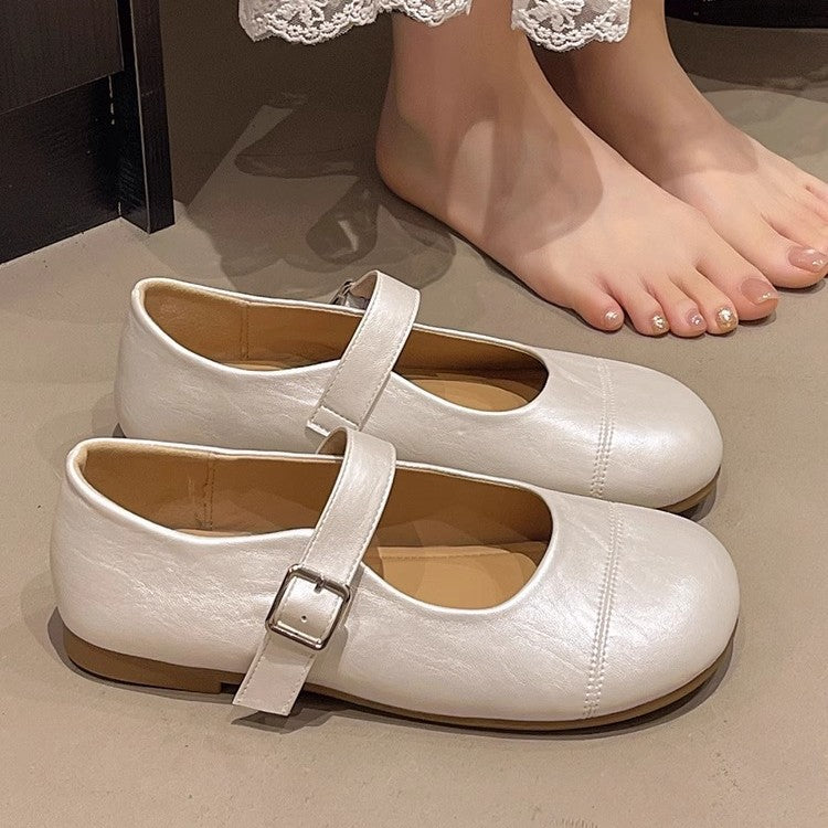 Damen Ballerinas Elegante Komfort Schuhe Mit Riemchen