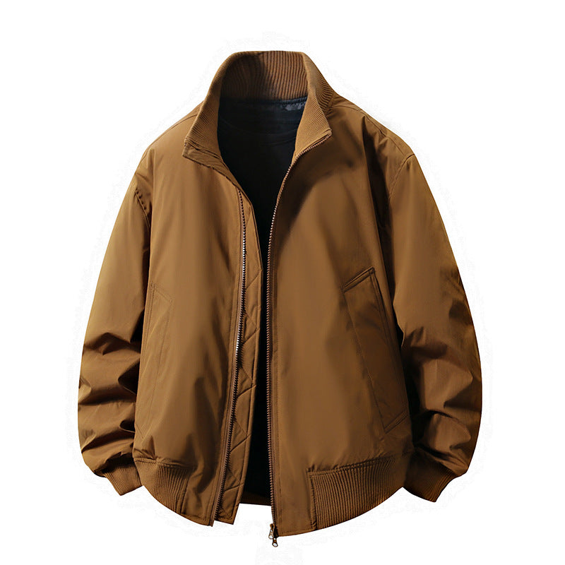 Herren Übergangsjacke Lässig Minimalistisch Slim Fit