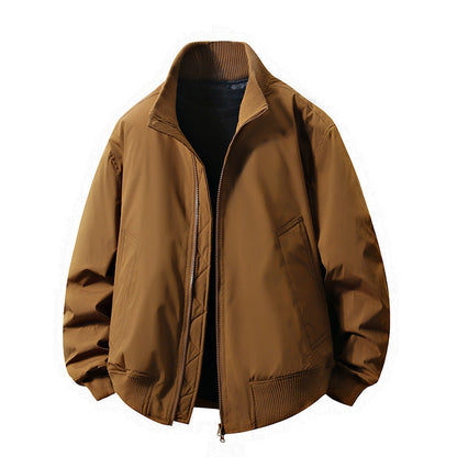 Herren Übergangsjacke Lässig Minimalistisch Slim Fit
