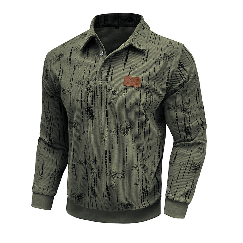 Lässiger Herren Pullover mit Knöpfkragen Modern