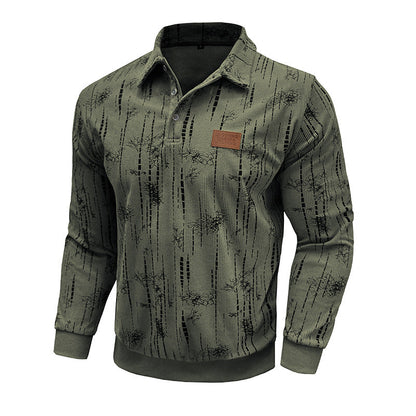 Lässiger Herren Pullover mit Knöpfkragen Modern