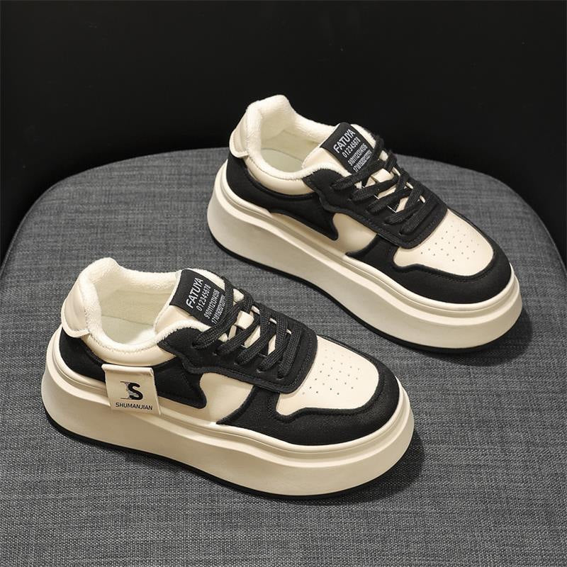 Damen Sneaker Plateau Bequem Atmungsaktiv Sportlich