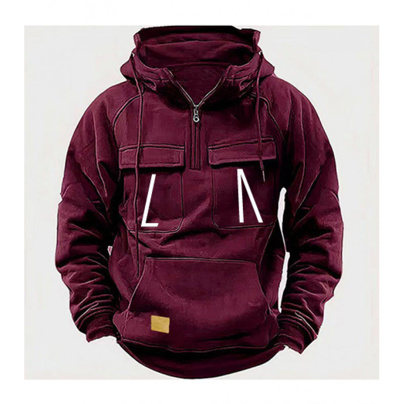 Herren Kapuzenpullover Modern mit Taschen Schnitt