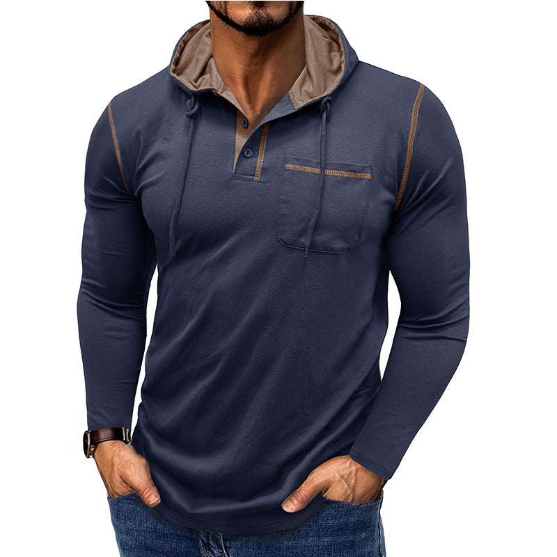 Herren Langarmshirt Kapuzenpullover Modern Style