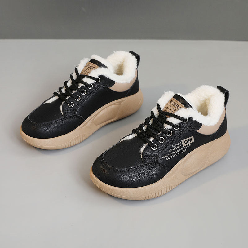 Warme Winter Sneaker Damen Fleece Innensohle Schneestiefel