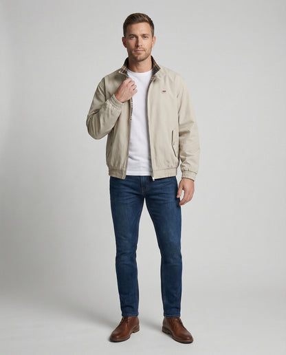 Unisex Herbstmantel Karomuster Retro Jacke Locker