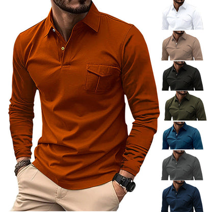Herren Langarmshirt Lässig mit Brusttasche Modern - BerlinGlamour