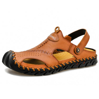 Herren Sandalen atmungsaktiv mit Luftlöchern und verstellbarem Riemen