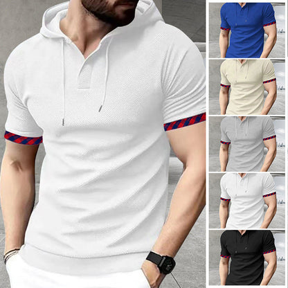 Herren Polo Shirt Kapuze Modern Sportlich - BerlinGlamour