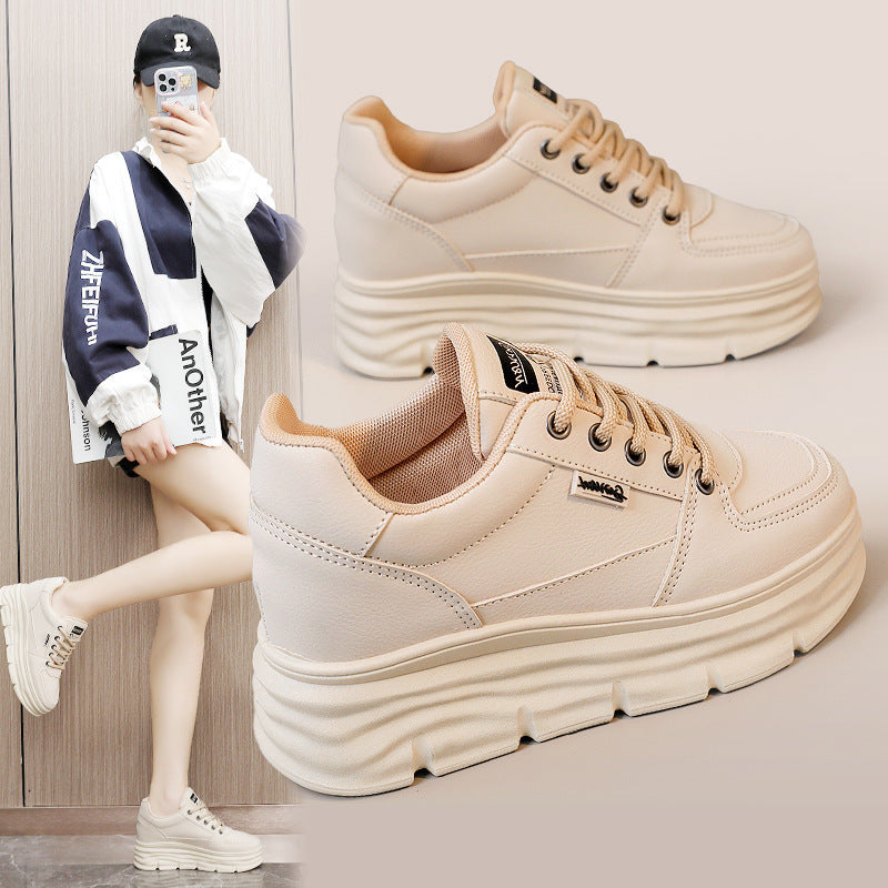 Damen Plateau Sneaker Mit Weicher Dämpfung Modisch - BerlinGlamour