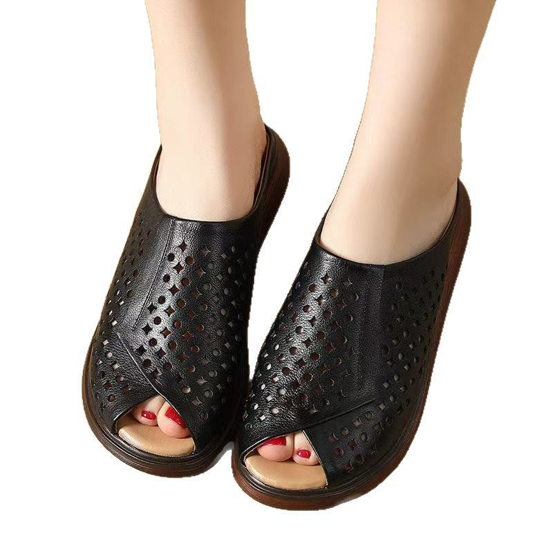 Damen Clogs Bequem Perforiert Komfortabel