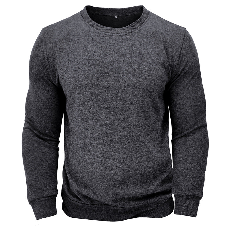 Bequemes Herren Sweatshirt Rundhals Grau Casual - BerlinGlamour