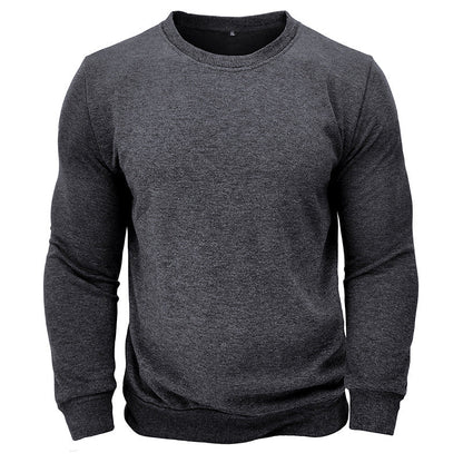 Bequemes Herren Sweatshirt Rundhals Grau Casual - BerlinGlamour