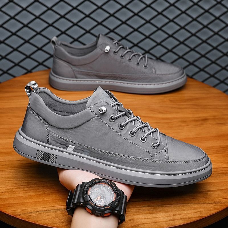 Damen Sneaker Leder Schwarz Modisch Komfortabel