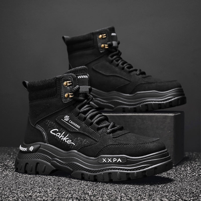 Damen Stiefel High-Top Boots Robust Wasserdicht Mit Gepolsterter Knöchelpartie