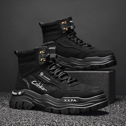 Damen Stiefel High-Top Boots Robust Wasserdicht Mit Gepolsterter Knöchelpartie