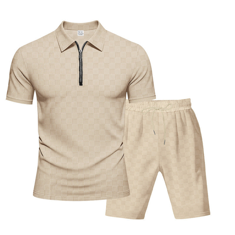 Herren Sportset KurzarmFunctional mit Strukturdesign Modern