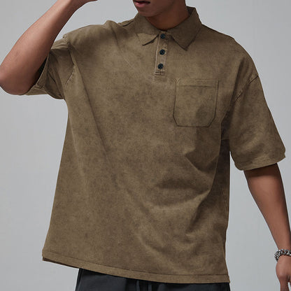 Herren Poloshirt lässig mit Brusttasche Modern Style