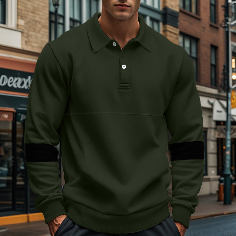 Herren Pullover Sportlich mit Kontraststreifen Modern