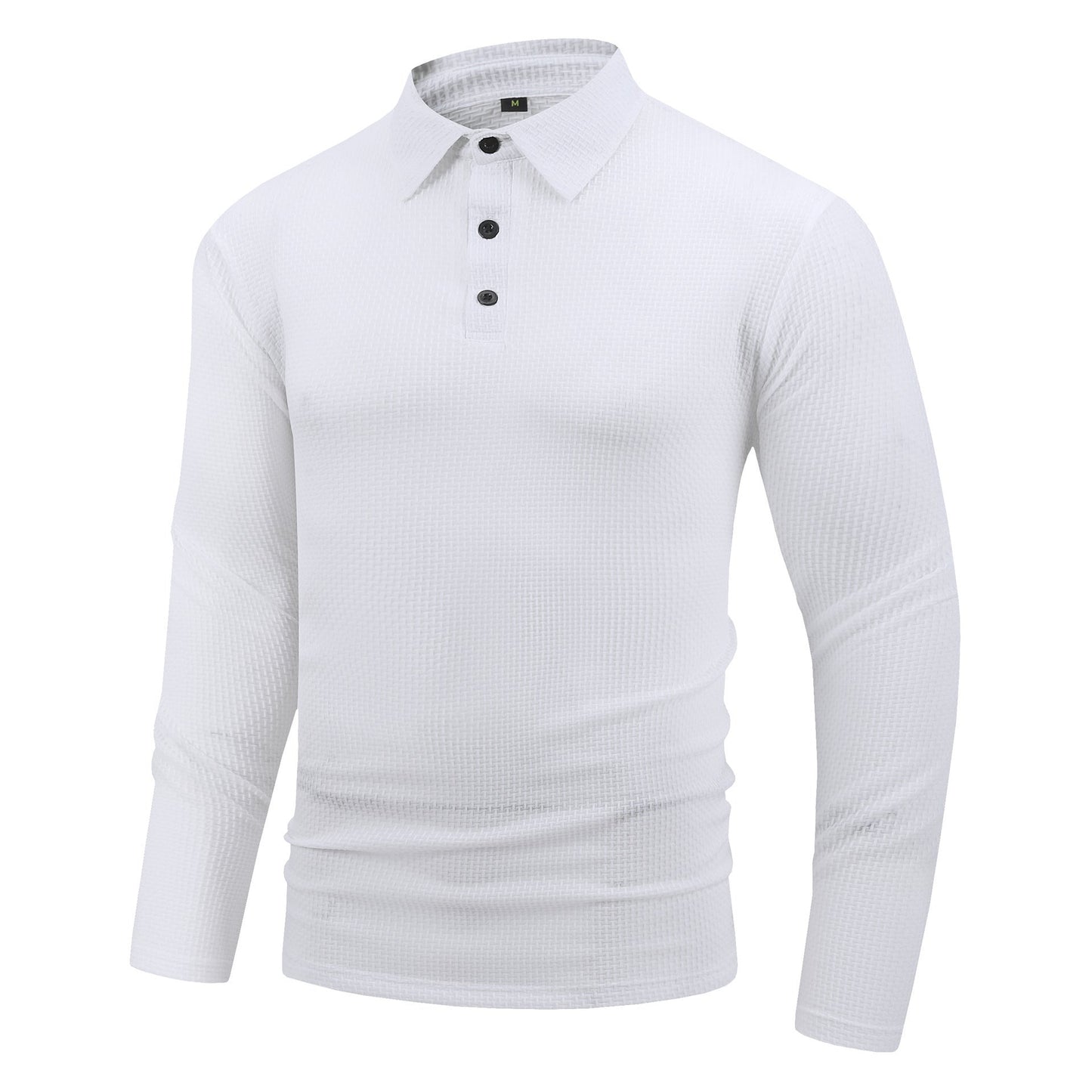Herren Poloshirt Langarm Strukturiert Modern Berlin