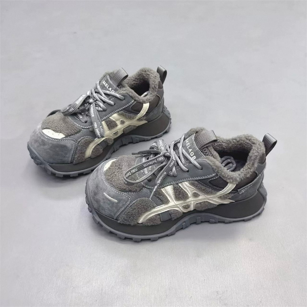 Damen Sneaker Sportlich Warm Rutschfest