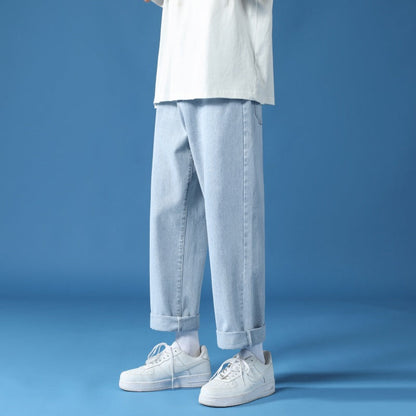 Herren Relaxed Fit Jeans Hochgeschnitten Bequem