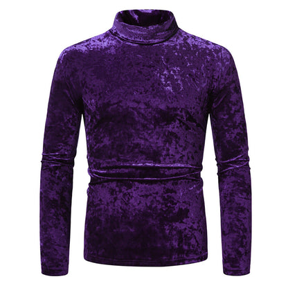 Herren Rollkragenpullover aus Samt Stilvoll Eleganter Damenlook