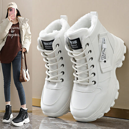 Damen Sneaker High-Top Modisch Komfortabel Mit Reißverschluss - BerlinGlamour
