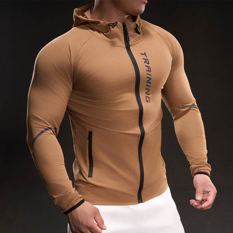 Herren Trainingsjacke Leicht Atmungsaktiv Mit Taschen - BerlinGlamour