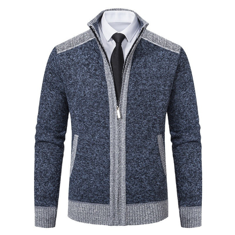 Herren Strickjacke Elegante Modern mit Reißverschluss