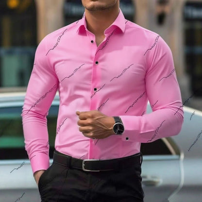 Herren Hemden Elegant mit Trend Druck Modern
