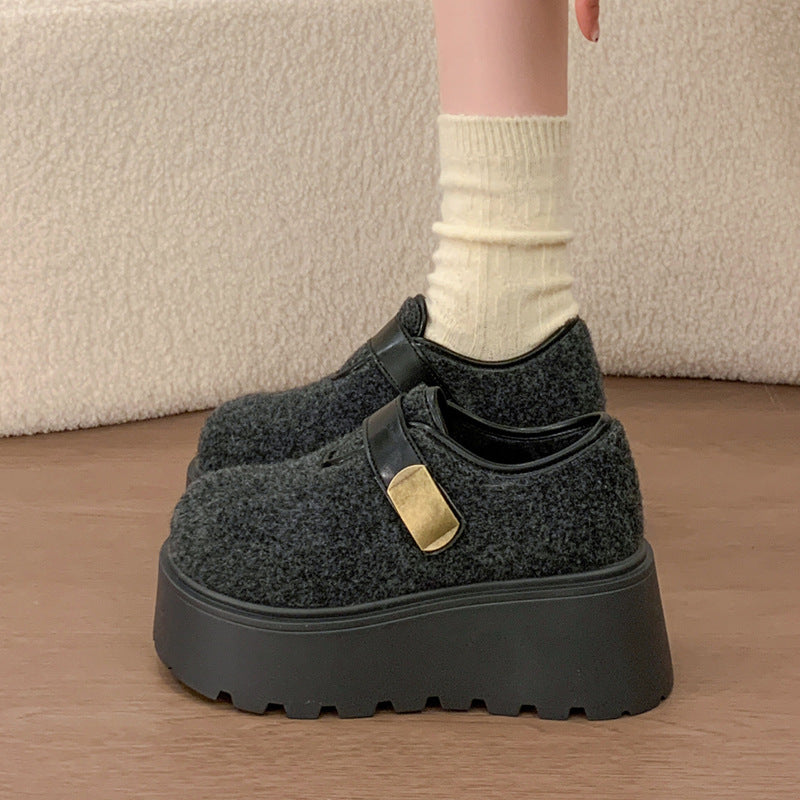 Damen Clogs Fleecegefüttert mit Riemen Warm Bequem