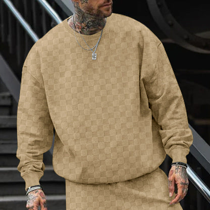 Herren Freizeitanzug Modernes Check-Design Casual