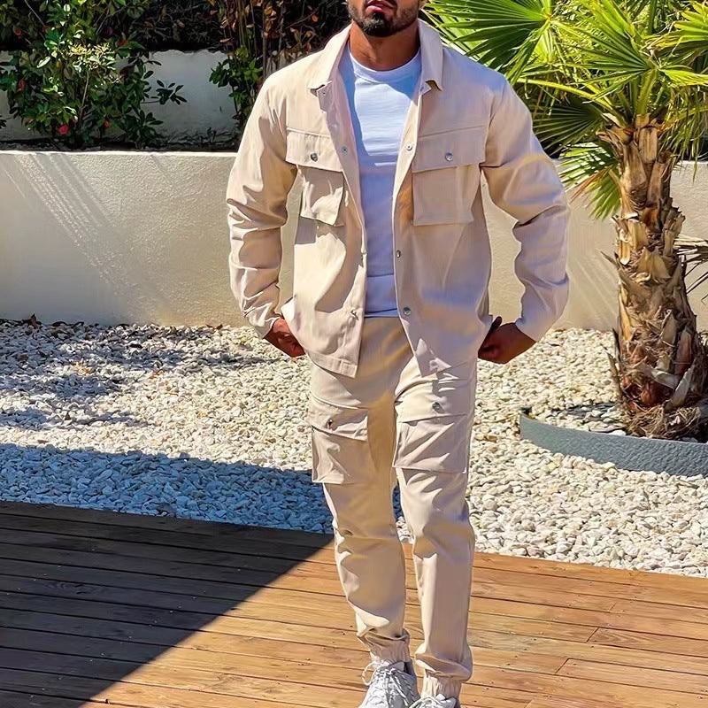 Herren Cargo-Jacke Funktionell Mit Vielen Taschen