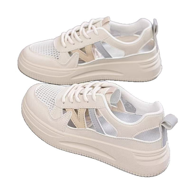 Damen Sneaker Atmungsaktiv Chunky Schuhe Mit Cut-Out-Design