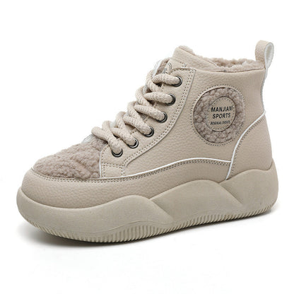 Damen Sneaker Hoch Flauschig Innenfutter Robust