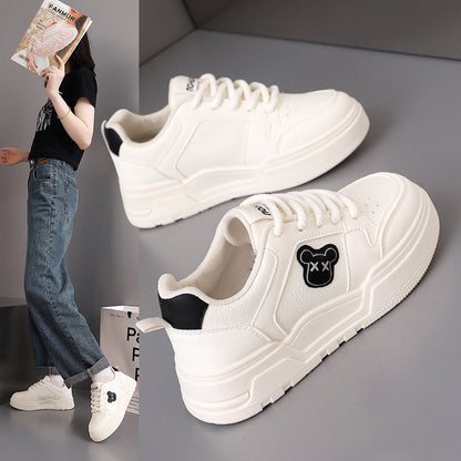 Damen Sneaker Bären Motiv Dicksohle Mode - BerlinGlamour
