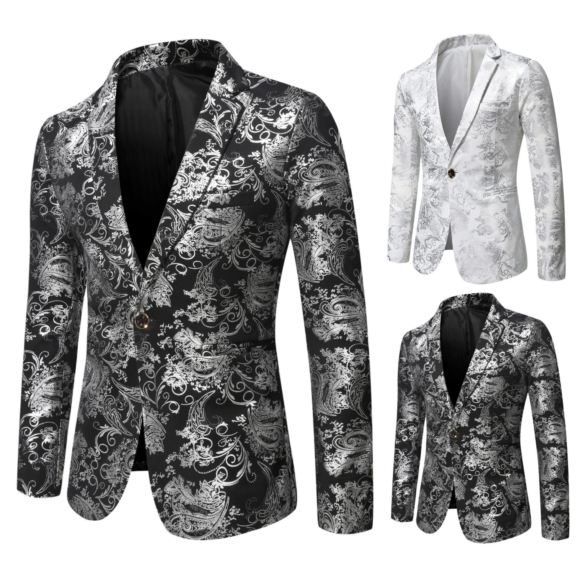 Herren Blazer Elegant Mit Muster Luxus Design - BerlinGlamour