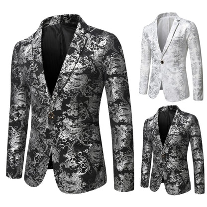 Herren Blazer Elegant Mit Muster Luxus Design - BerlinGlamour